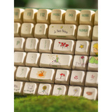 Iqunix F97 Floral Date, gaming toetsenbord Groen/wit, US lay-out, IQUNIX Little Prince, RGB leds, 96%, Hot-swappable, PBT, 2.4GHz | Bluetooth 5.1 | USB-C