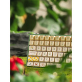 Iqunix F97 Floral Date, gaming toetsenbord Groen/wit, US lay-out, IQUNIX Little Prince, RGB leds, 96%, Hot-swappable, PBT, 2.4GHz | Bluetooth 5.1 | USB-C