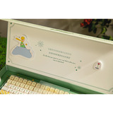 Iqunix F97 Floral Date, gaming toetsenbord Groen/wit, US lay-out, IQUNIX Little Prince, RGB leds, 96%, Hot-swappable, PBT, 2.4GHz | Bluetooth 5.1 | USB-C