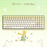 Iqunix F97 Floral Date, gaming toetsenbord Groen/wit, US lay-out, IQUNIX Little Prince, RGB leds, 96%, Hot-swappable, PBT, 2.4GHz | Bluetooth 5.1 | USB-C