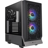 Thermaltake Ceres 300 TG ARGB midi tower behuizing Zwart | 2x USB-A | 1x USB-C | RGB | Tempered Glass