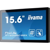 iiyama ProLite TF1634MC-B8X 16" Public Display Zwart, VGA, HDMI, DisplayPort, Touch