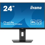 iiyama ProLite XUB2497HSU-B1 23.8" monitor Zwart, 100Hz, HDMI, Display Port, USB-C, LAN, Audio