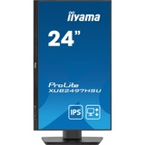 iiyama ProLite XUB2497HSU-B1 23.8" monitor Zwart, 100Hz, HDMI, Display Port, USB-C, LAN, Audio
