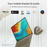ASUS Zenbook A16 UX3607OA-SQ013W 16"  Copilot+ laptop Beige | Snapdragon X2E-94-100 | Qualcomm Adreno | 48 GB | 1 TB SSD | OLED
