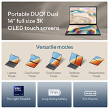 ASUS Zenbook Duo UX8406CA-QL038W 14"  Copilot+ 2-in-1 laptop Grijs | Ultra 7 255H | Arc 140T | 32 GB | 1 TB SSD | OLED | Touch