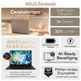 ASUS Zenbook Duo UX8406CA-QL038W 14"  Copilot+ 2-in-1 laptop Grijs | Ultra 7 255H | Arc 140T | 32 GB | 1 TB SSD | OLED | Touch
