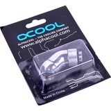 Alphacool HF angled adaptor double 45° revolvable G1/4'' outer thread to G1/4'' inner thread verbinding Chroom