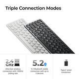 Keychron B5 Pro-K1, toetsenbord Grijs/zwart, US lay-out, Scissor switches, ABS keycaps, 2.4 GHz / Bluetooth / USB