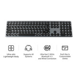 Keychron B5 Pro-K1 toetsenbord Grijs, US lay-out (QWERTY), Scissor switches, 100%, ABS keycaps, 2.4 GHz / Bluetooth / USB