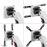 Neomounts ACE gaming DS70-256RD1 Gaming monitorarm Rood/zwart, Gasveer, Topfix, 180°-stop
