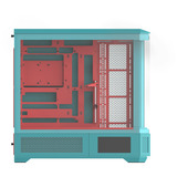 Thermaltake View 600 TG Mint Strawberry big tower behuizing Mint/bes | 2x USB-A | 1x USB-C | Tempered Glass