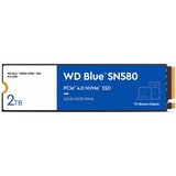 WD Blue SN580, 2 TB SSD Blauw/wit, WDS200T3B0E, M.2 2280, PCIe Gen4 x4