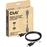 Club 3D Displayport 2.1 VESA DP80 gecertificeerde kabel male-male Zwart, 1,6 meter, 8K 240Hz, 10K 60Hz, 80Gbps