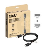 Club 3D Gecertificeerde DisplayPort 2.1 kabel Zwart, 1,6 meter, 10K
