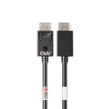 Club 3D Gecertificeerde DisplayPort 2.1 kabel Zwart, 1,6 meter, 10K