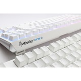 Ducky One 3 Classic Pure White TKL RGB mechanisch toetsenbord Wit, US lay-out (QWERTY), Cherry MX Speed Silver, 80% (TKL)	, RGB leds, Double-shot PBT, Hot-swappable, QUACK Mechanics