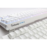 Ducky One 3 Classic Pure White TKL, toetsenbord Wit, US lay-out, Cherry MX Speed Silver, RGB led, Double-shot PBT, Hot-swappable, QUACK Mechanics, 80%