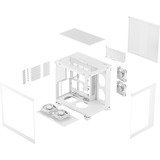 Fractal Design Pop 2 Vision RGB midi tower behuizing Wit | 1x USB-A | 1x USB-C | RGB | Tempered Glass