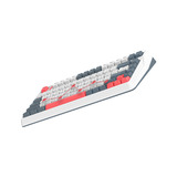 Iqunix L80 Formula Typing Wireless Mechanical Keyboard, gaming toetsenbord Wit/rood, US lay-out, Gateron Brown, RGB leds, 80% (TKL), Hot-swappable, PBT, 2.4GHz | Bluetooth 5.1 | USB-C