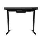 LORGAR Desk Elite 90 Series Glass tafel behuizing Zwart/transparant | 3x USB-A | 2x USB-C | RGB | Tempered Glass