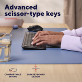 Trust Vaiya Draadloos toetsenbord Zwart, US lay-out, Bluetooth / 2.4GHz