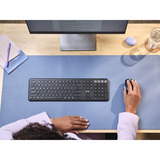 Trust Vaiya Draadloos toetsenbord Zwart, US lay-out, Bluetooth / 2.4GHz