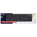 Trust Vaiya Draadloos toetsenbord Zwart, US lay-out, Bluetooth / 2.4GHz