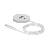 Club 3D CAC-3026 Qi2 25W draadloze oplader Wit, Qi-gecertificeerd, MagSafe-compatibel, magnetisch pad