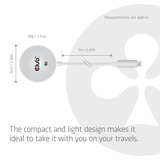 Club 3D CAC-3027 Qi2 25W draadloze oplader Wit, Qi-gecertificeerd, MagSafe-compatibel, magnetisch pad