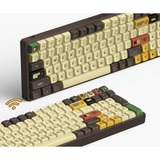 Iqunix F97 Happy Ape Wireless Mechanical Keyboard, gaming toetsenbord Bruin/geel, US lay-out, IQUNIX Moonstone Turbo, RGB leds, 96%, Hot-swappable, PBT, 2.4GHz | Bluetooth 5.1 | USB-C