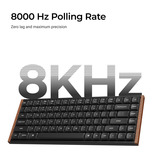 Keychron K3 Ultra 8K Wireless Custom Mechanical Keyboard Zwart, US lay-out (QWERTY), Keychron Milk POM Red, 75%, RGB leds, LSA Double-shot PBT, USB-C | 2.4 GHz | Bluetooth 5.2