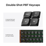 Keychron K3 Ultra 8K Wireless Custom Mechanical Keyboard Zwart, US lay-out (QWERTY), Keychron Milk POM Red, 75%, RGB leds, LSA Double-shot PBT, USB-C | 2.4 GHz | Bluetooth 5.2