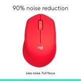 Logitech M330 SILENT PLUS muis Rood, 1000 dpi