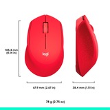 Logitech M330 SILENT PLUS muis Rood, 1000 dpi