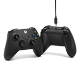 Microsoft Xbox Wireless Controller + USB-C kabel Zwart, Incl. USB-C-kabel | Pc, Xbox One, Xbox Series X, Xbox Series S
