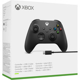 Microsoft Xbox Wireless Controller + USB-C kabel Zwart, Incl. USB-C-kabel | Pc, Xbox One, Xbox Series X, Xbox Series S