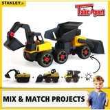 Stanley Junior Demonteerbare Voorlader met schroevendraaier Front loader, Mix & match, 3 jaar +