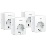 TP-Link TAPO P100 Mini Smart Wifi-stopcontact (4pack) schakel stekkerdoos Wit, 4 stuks