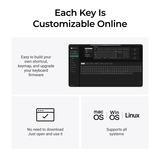 Keychron K10 Max-H12 RGB mechanisch toetsenbord Zwart, US lay-out (QWERTY), 100%, RGB leds, OSA Double-shot PBT, hot swap, USB-C | 2.4 GHz | Bluetooth 5.1