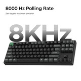 Keychron K8 Ultra 8K Wireless Custom Mechanical Keyboard Zwart, US lay-out (QWERTY), Keychron Apex Red, 80% (TKL), RGB leds, OSA Double-shot PBT, USB-C | 2.4 GHz | Bluetooth 5.2