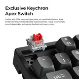 Keychron K8 Ultra 8K Wireless Custom Mechanical Keyboard Zwart, US lay-out (QWERTY), Keychron Apex Red, 80% (TKL), RGB leds, OSA Double-shot PBT, USB-C | 2.4 GHz | Bluetooth 5.2
