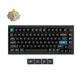 Keychron Q1 Ultra-M4 8K Wireless Custom Mechanical Keyboard Zwart, US lay-out (QWERTY), Keychron Silk POM Banana, 75%, RGB, Hot swap, 8K, 2.4 GHz | Bluetooth 5.2 | USB-C