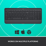 Logitech Signature K650 Wireless Comfort toetsenbord Grafiet, US-International lay-out (QWERTY), 100%