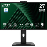 MSI PRO MP275QPDG 27" monitor Zwart, 100 Hz, HDMI, DisplayPort, USB, Audio, Webcam