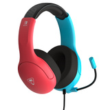 Turtle Beach Airlite Fit gamingheadset met microfoon over-ear gaming headset Neonblauw/neonrood, Nintendo Switch, Nintendo Switch Lite, Nintendo Switch - OLED-model
