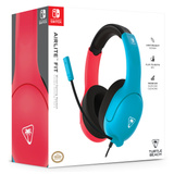 Turtle Beach Airlite Fit gamingheadset met microfoon over-ear gaming headset Neonblauw/neonrood, Nintendo Switch, Nintendo Switch Lite, Nintendo Switch - OLED-model