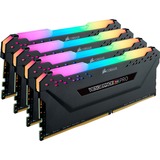 Corsair 32 GB DDR4-3600 Quad-Kit werkgeheugen Zwart, CMW32GX4M4D3600C16, Vengeance RGB PRO, XMP