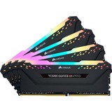 Corsair 32 GB DDR4-3600 Quad-Kit werkgeheugen Zwart, CMW32GX4M4D3600C16, Vengeance RGB PRO, XMP