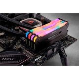 Corsair 32 GB DDR4-3600 Quad-Kit werkgeheugen Zwart, CMW32GX4M4D3600C16, Vengeance RGB PRO, XMP